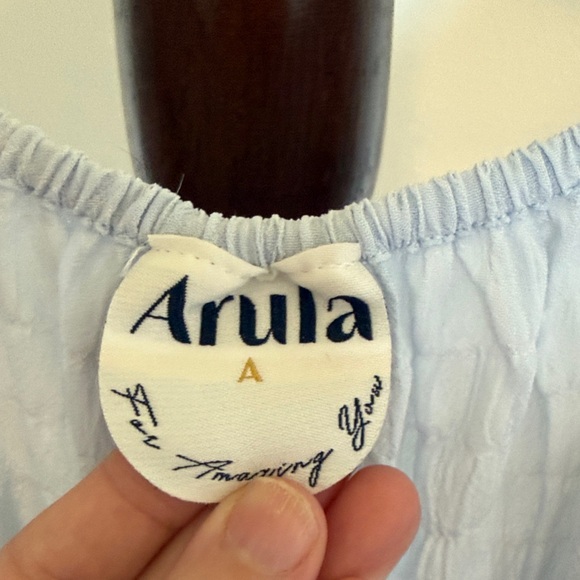 Light Blue Ruffled Romper - Picture 2 of 3